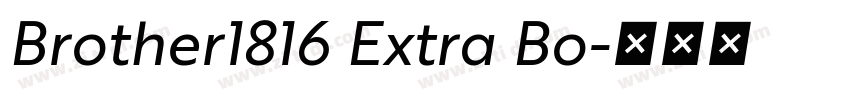 Brother1816 Extra Bo字体转换